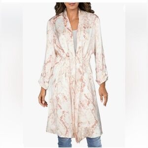 Cupcakes snd Cashmere Heather Snake-Printed Trench Coat 3X
